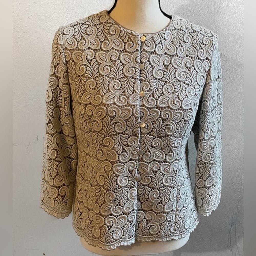 Talbots embroidery jacket size 4